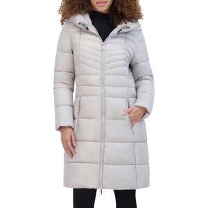 Kenneth Cole New York Soft Cire Funnel Neck Puffer Coat